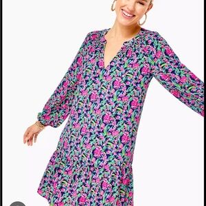 LILLY PULITZER Floral Long Sleeve Dress